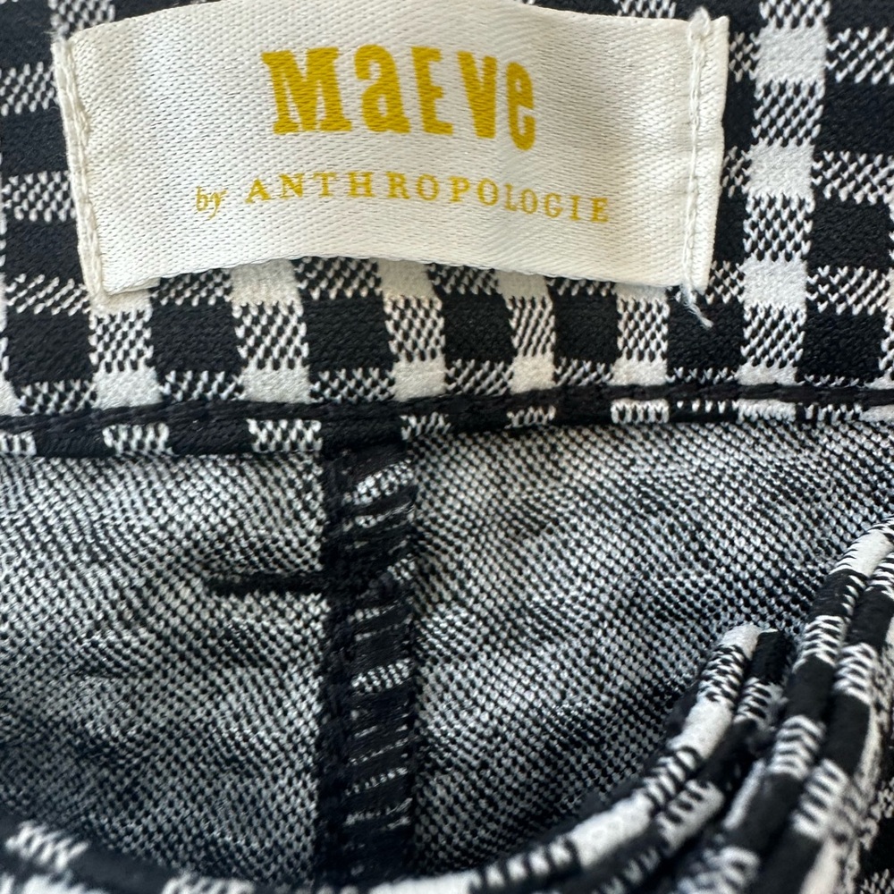 Anthropologie Maeve Gingham Plaid Slim Fit Pants - Picture 9 of 11